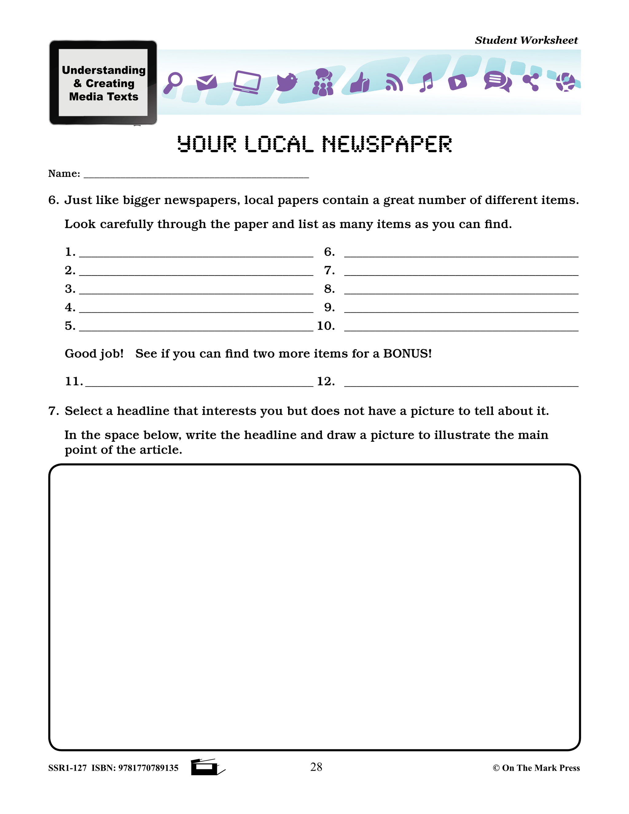 Media Literacy for Canadian Students Grades 4-6 - Understanding Media Texts and Messages