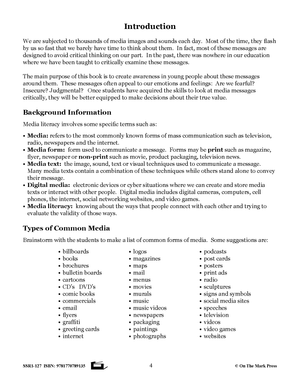 Media Literacy for Canadian Students Grades 4-6 - Understanding Media Texts and Messages