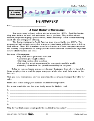 Media Literacy for Canadian Students Grades 4-6 - Understanding Media Texts and Messages