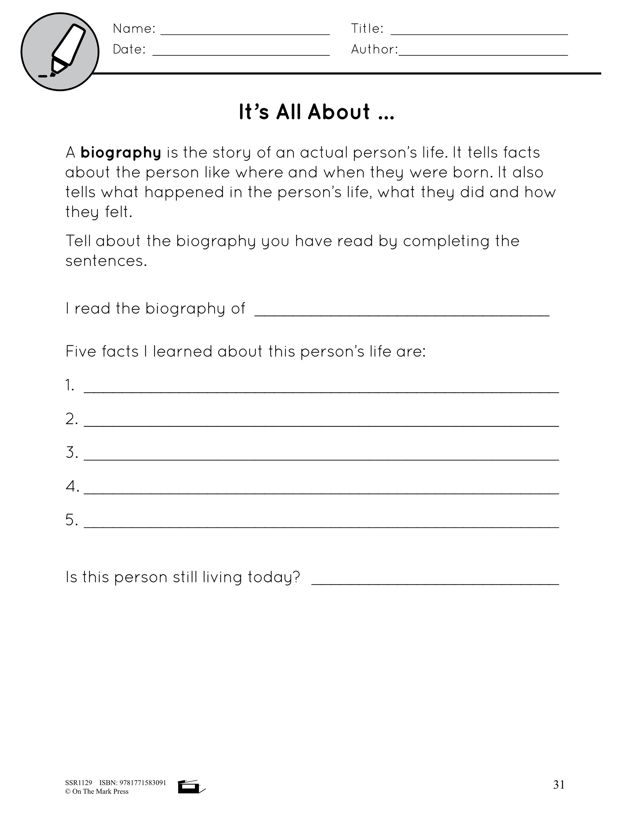 Canadian Moving Ahead with Book Reports Grades 3-4