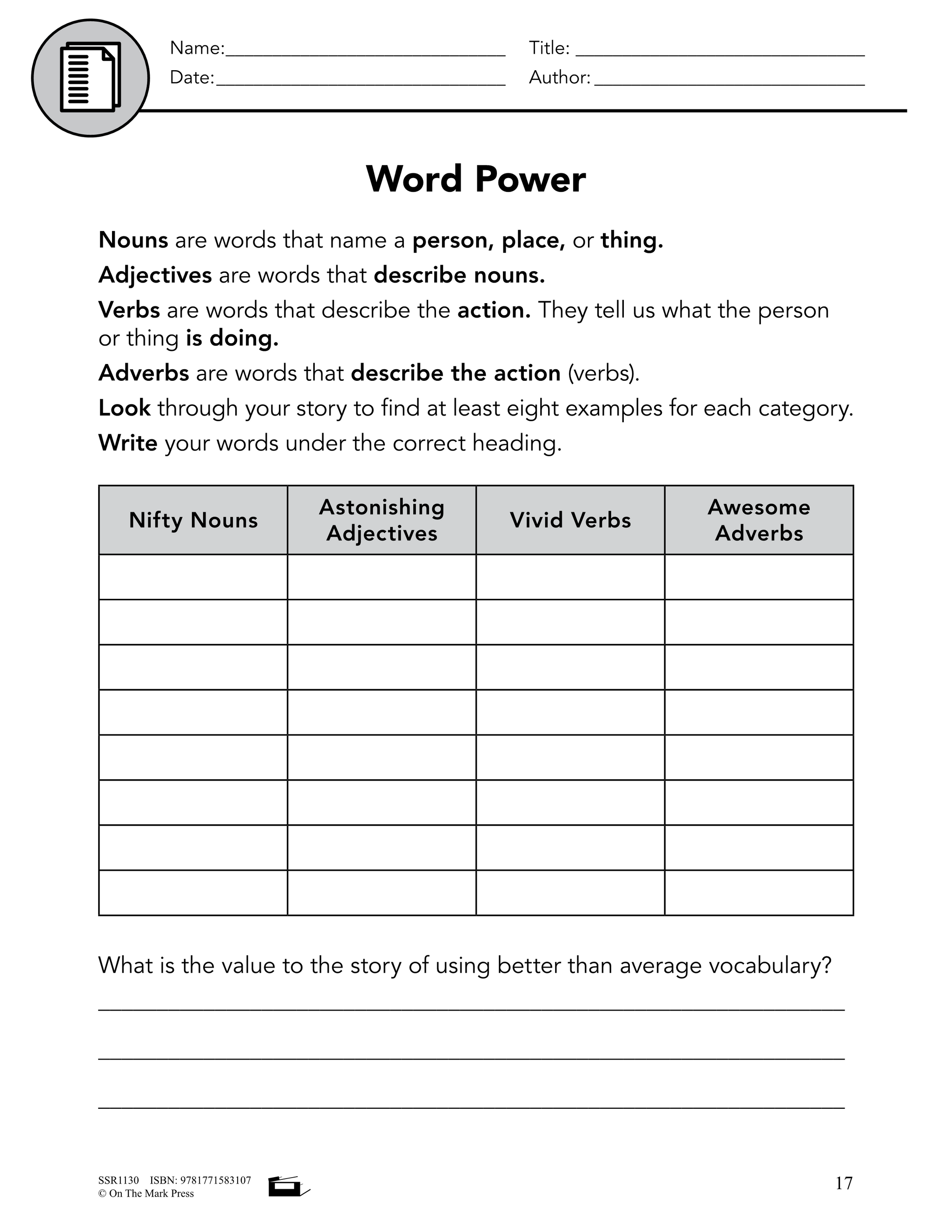 Canadian Ready to Go! Book Reports Grades 5-6