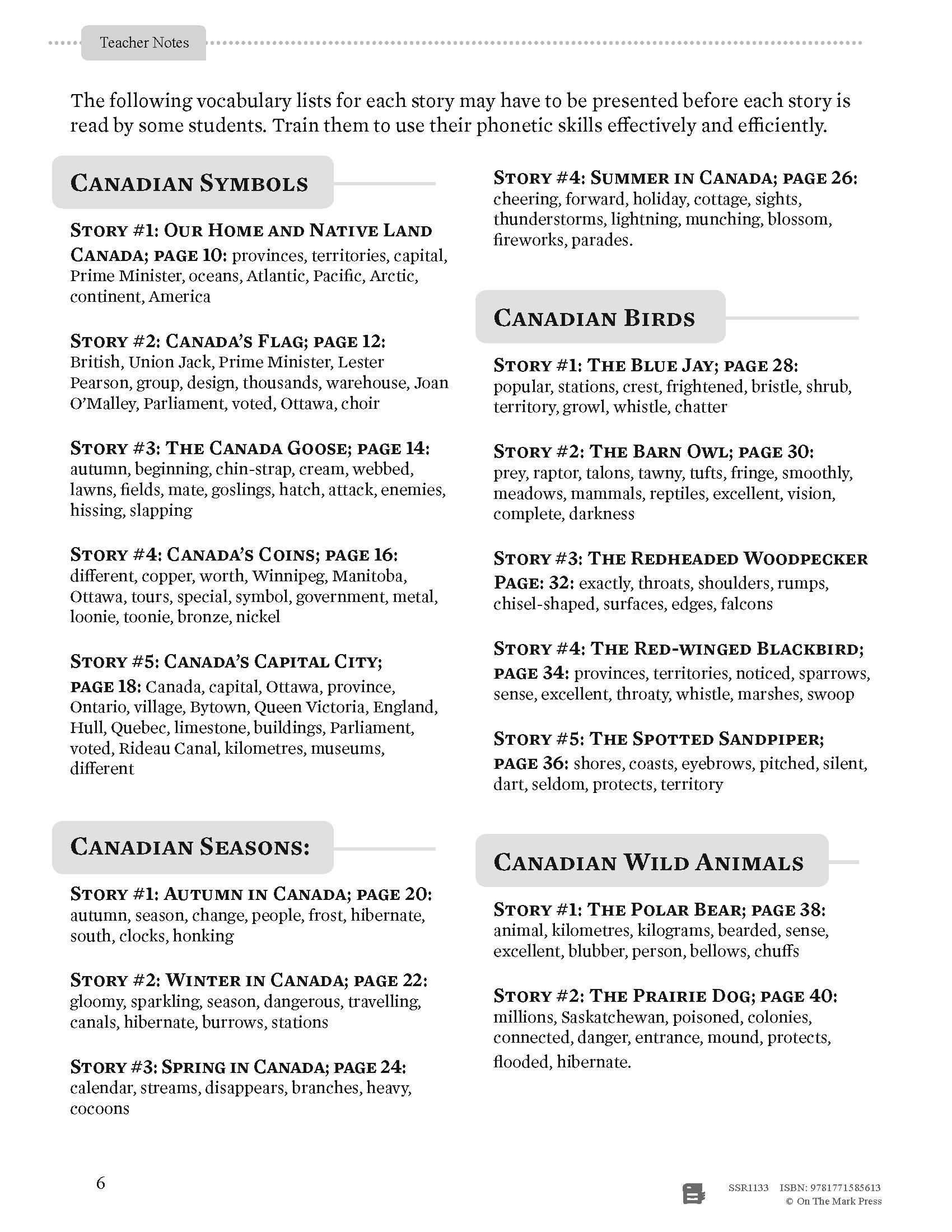 52 Weekly Nonfiction Stories About Canada Grades 2-3