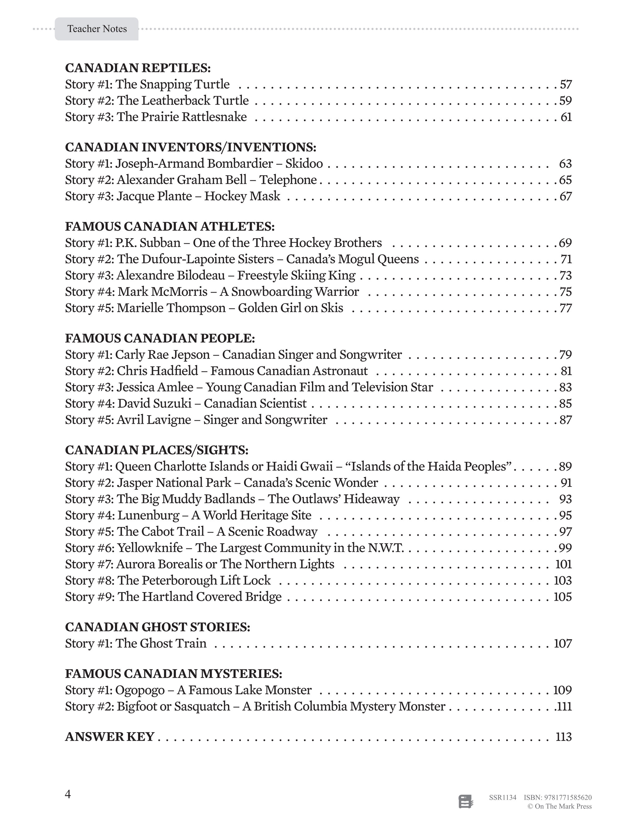 52 Weekly Nonfiction Stories About Canada Grades 3-4