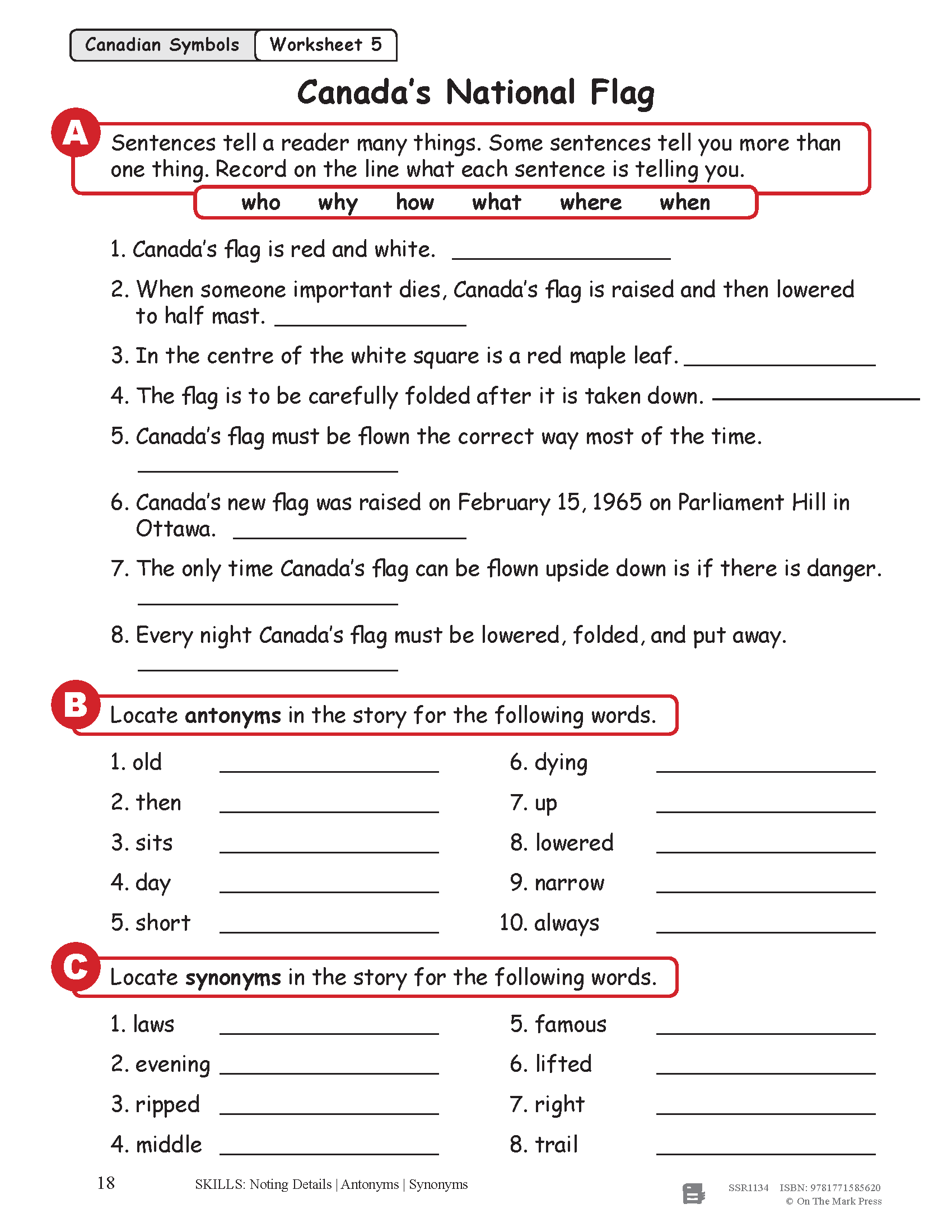 52 Weekly Nonfiction Stories About Canada Grades 3-4