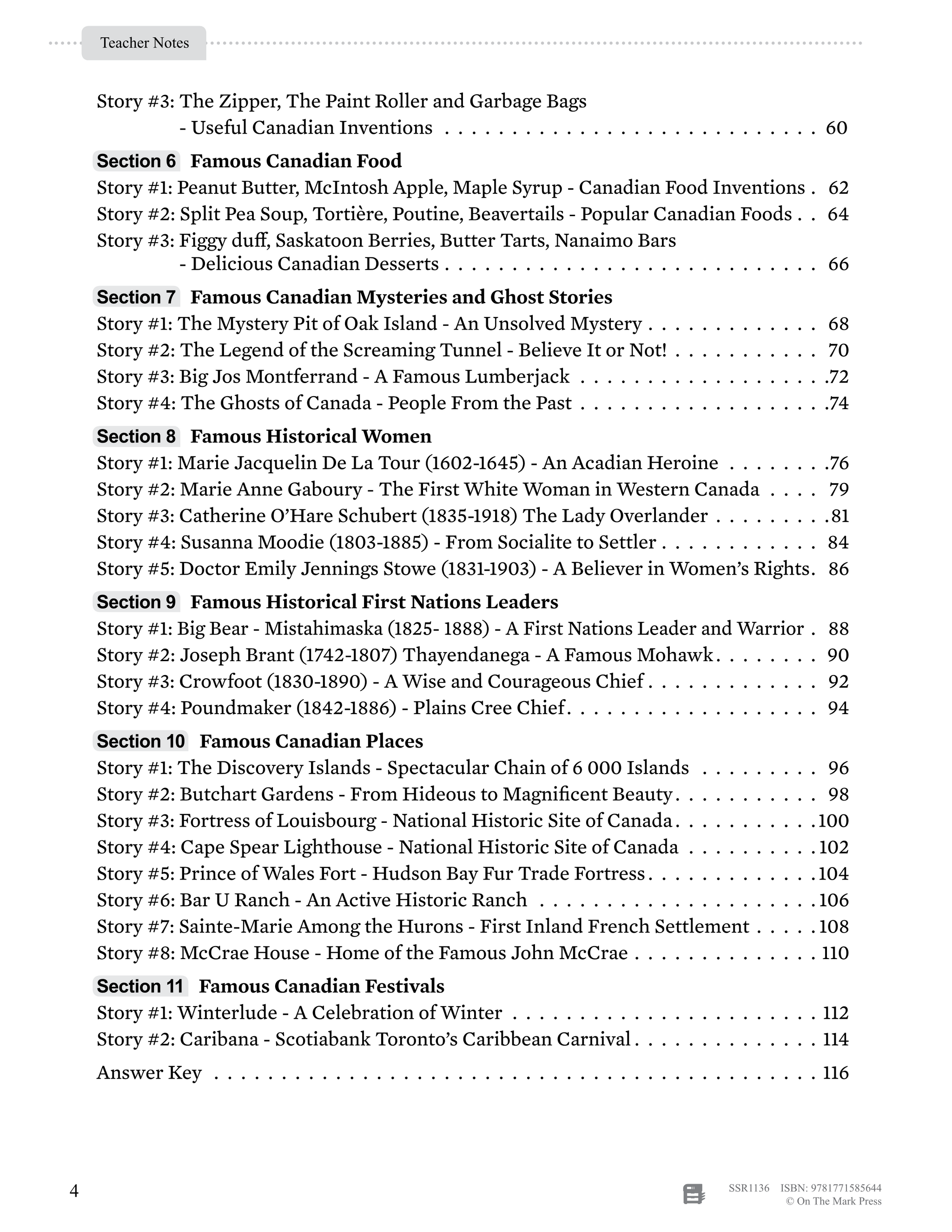 52 Weekly Nonfiction Stories About Canada Grades 5-6