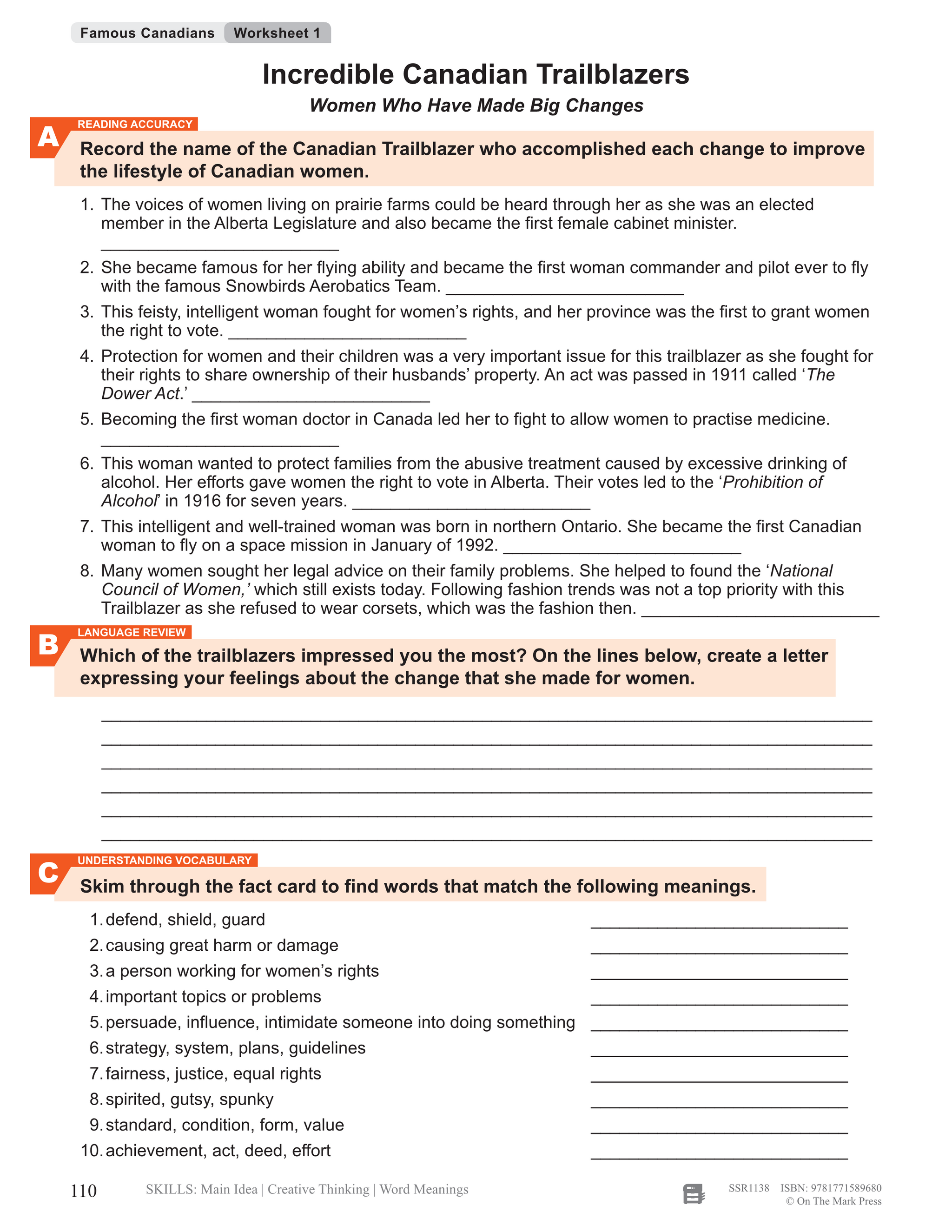 52 Weekly Nonfiction Stories About Canada Grades 7-8