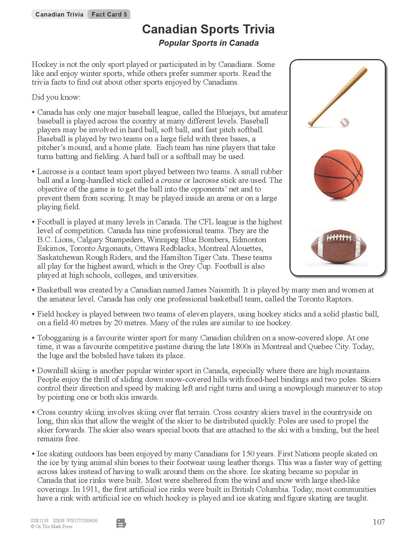 52 Weekly Nonfiction Stories About Canada Grades 7-8