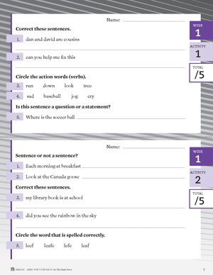 Canadian Daily Language Activities Grade 2