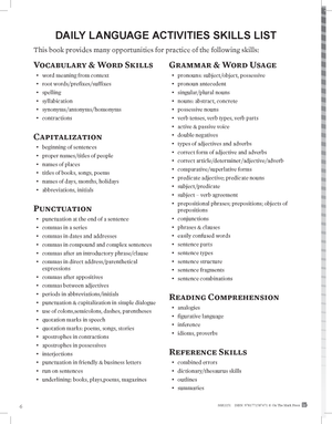 Canadian Daily Language Activities Grade 8