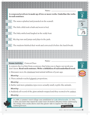 Canadian Daily Language Activities Grade 8