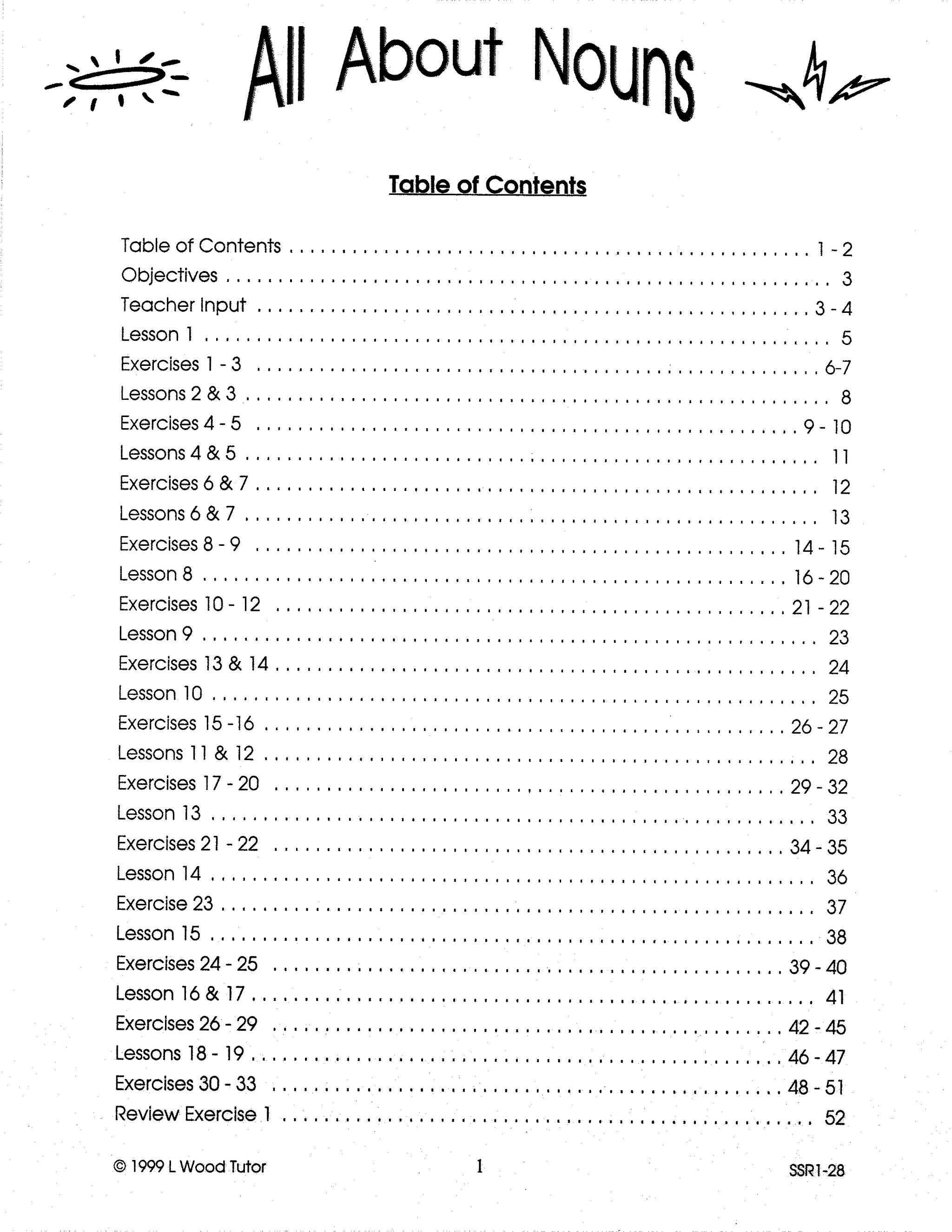 All About Nouns Grades 5-7