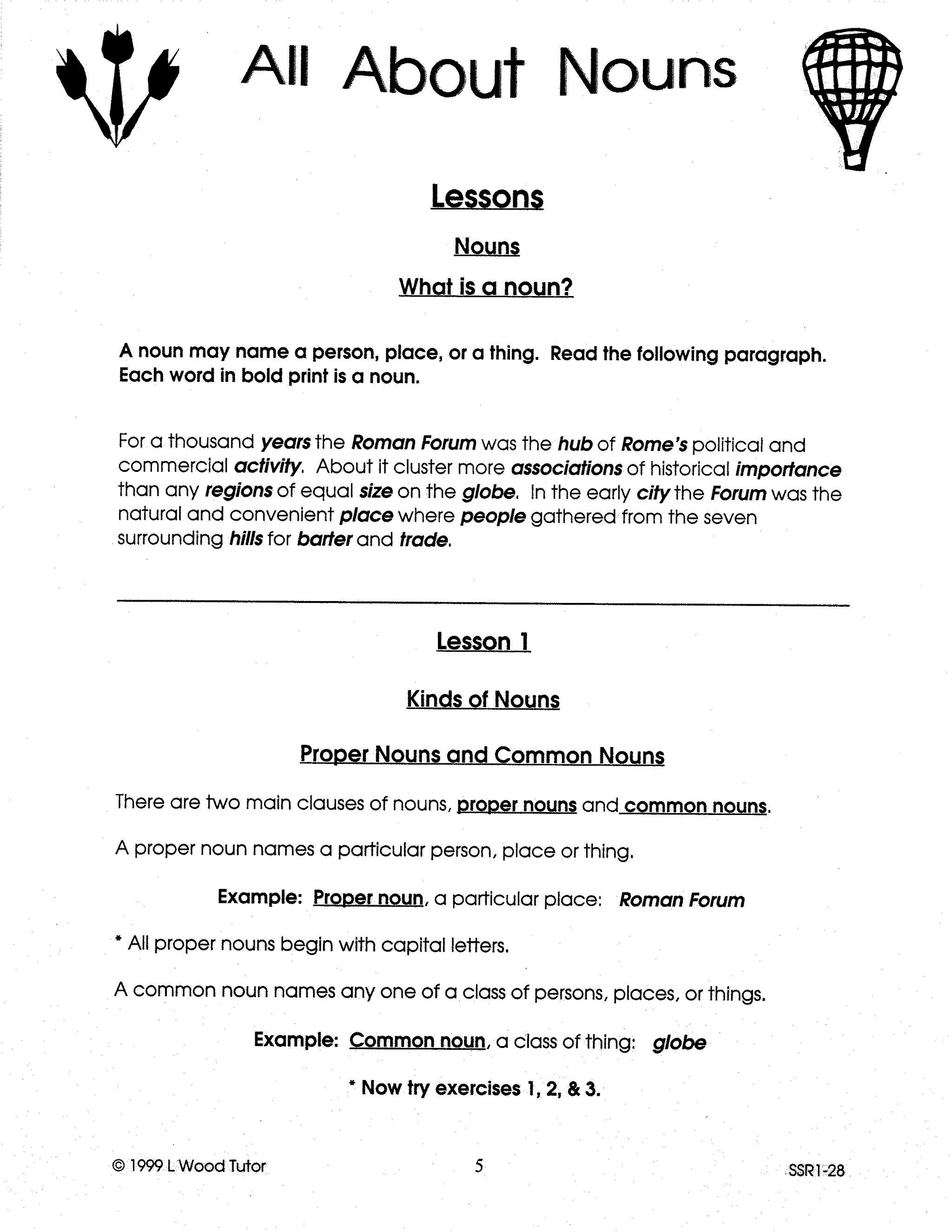 All About Nouns Grades 5-7