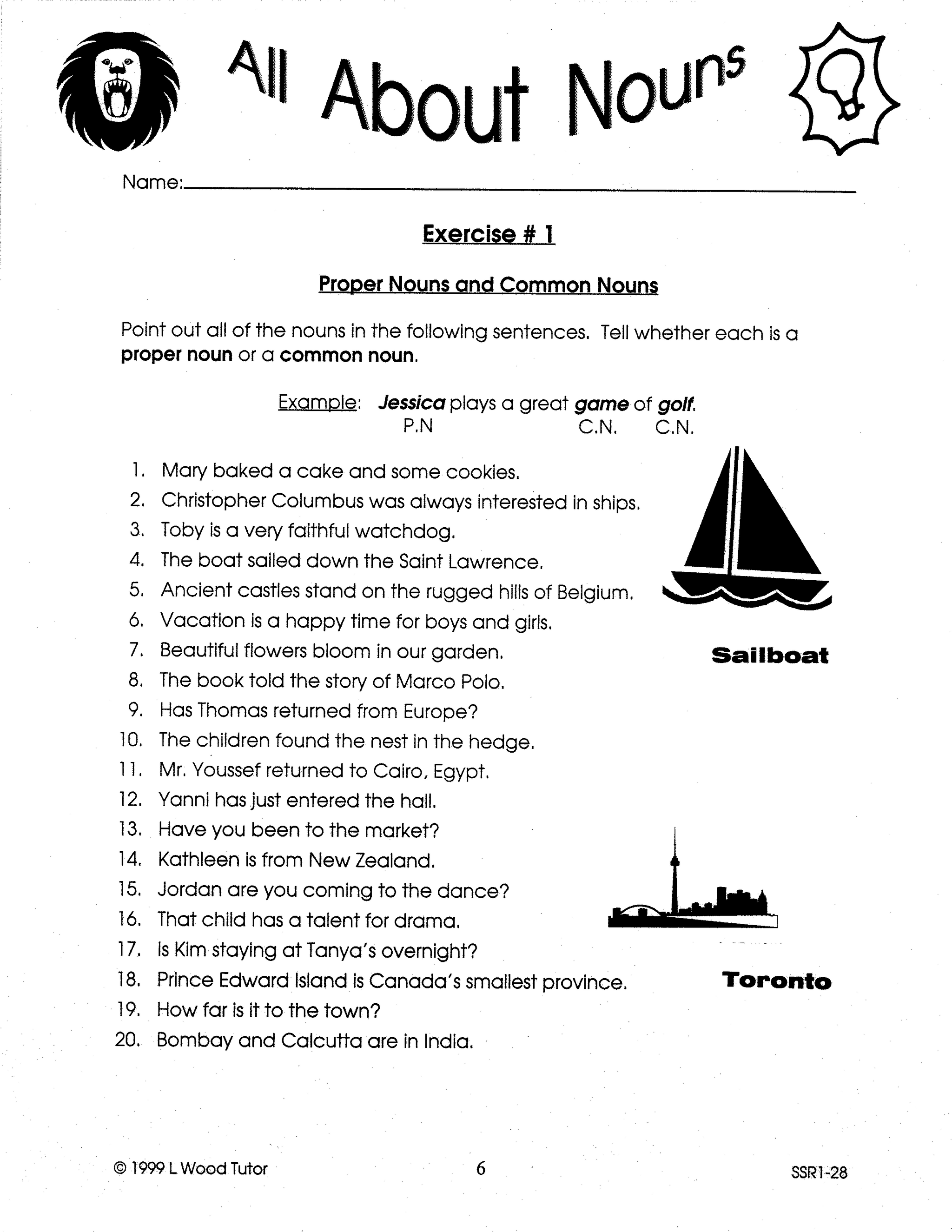 All About Nouns Grades 5-7