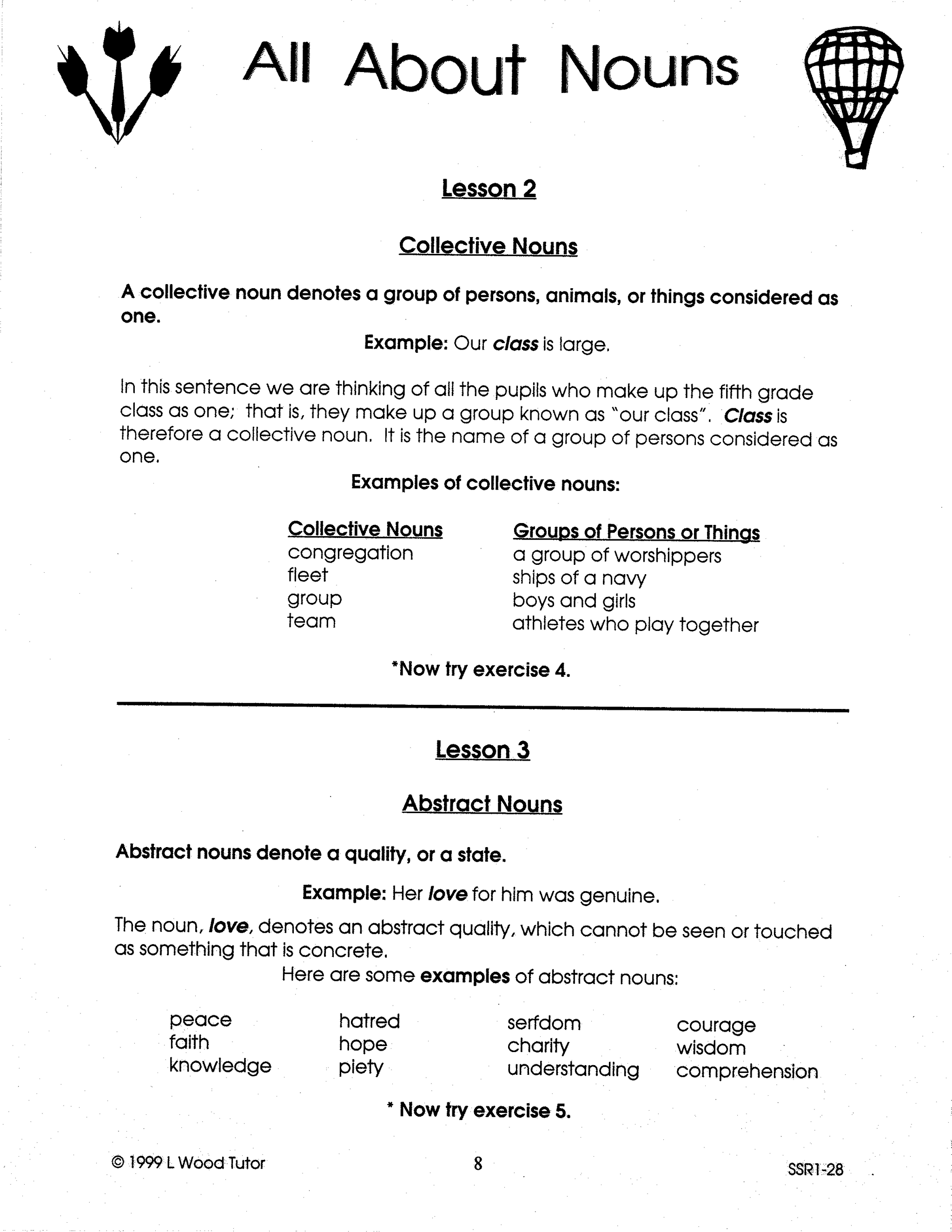 All About Nouns Grades 5-7