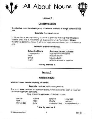 All About Nouns Grades 5-7