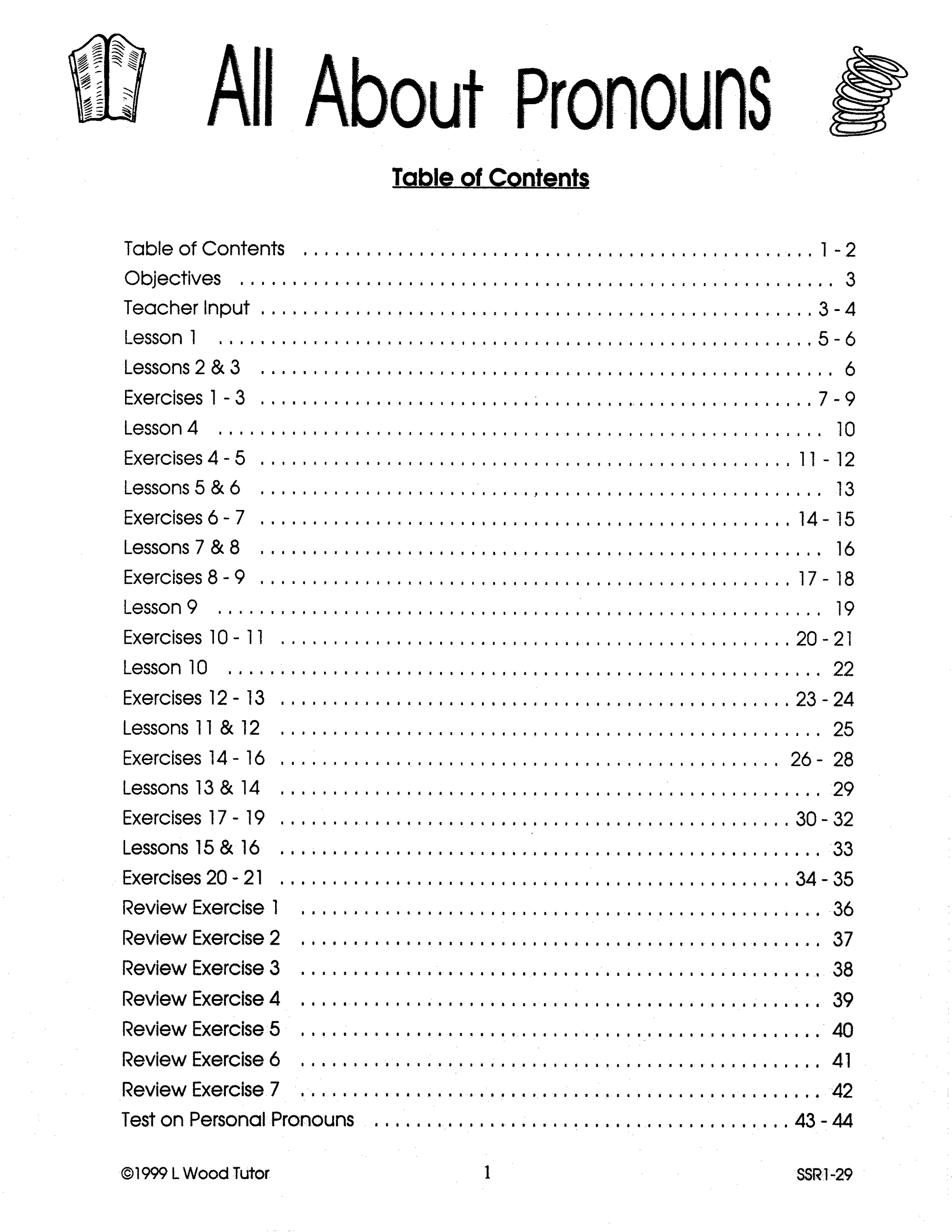 All About Pronouns Grades 5-7