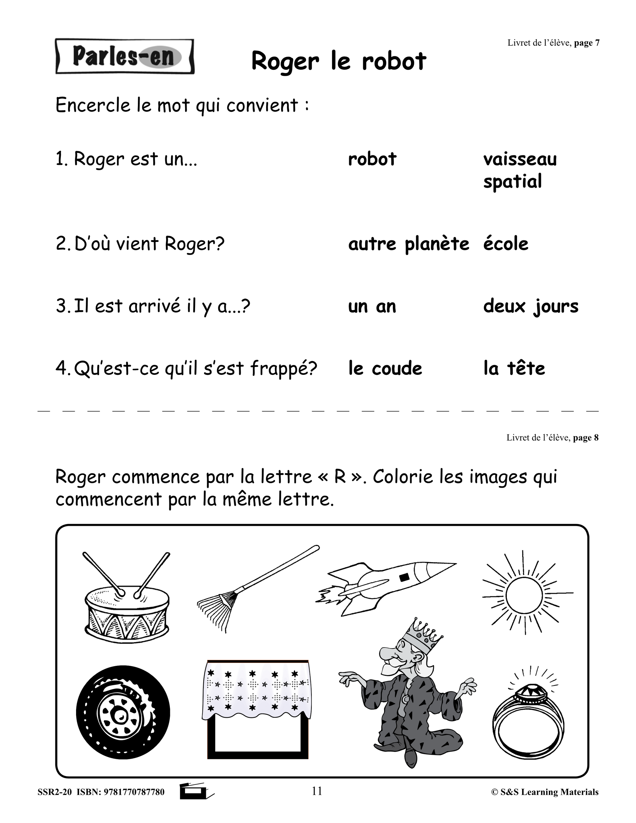 Compréhension de textes pour garçons 1e à 3e année