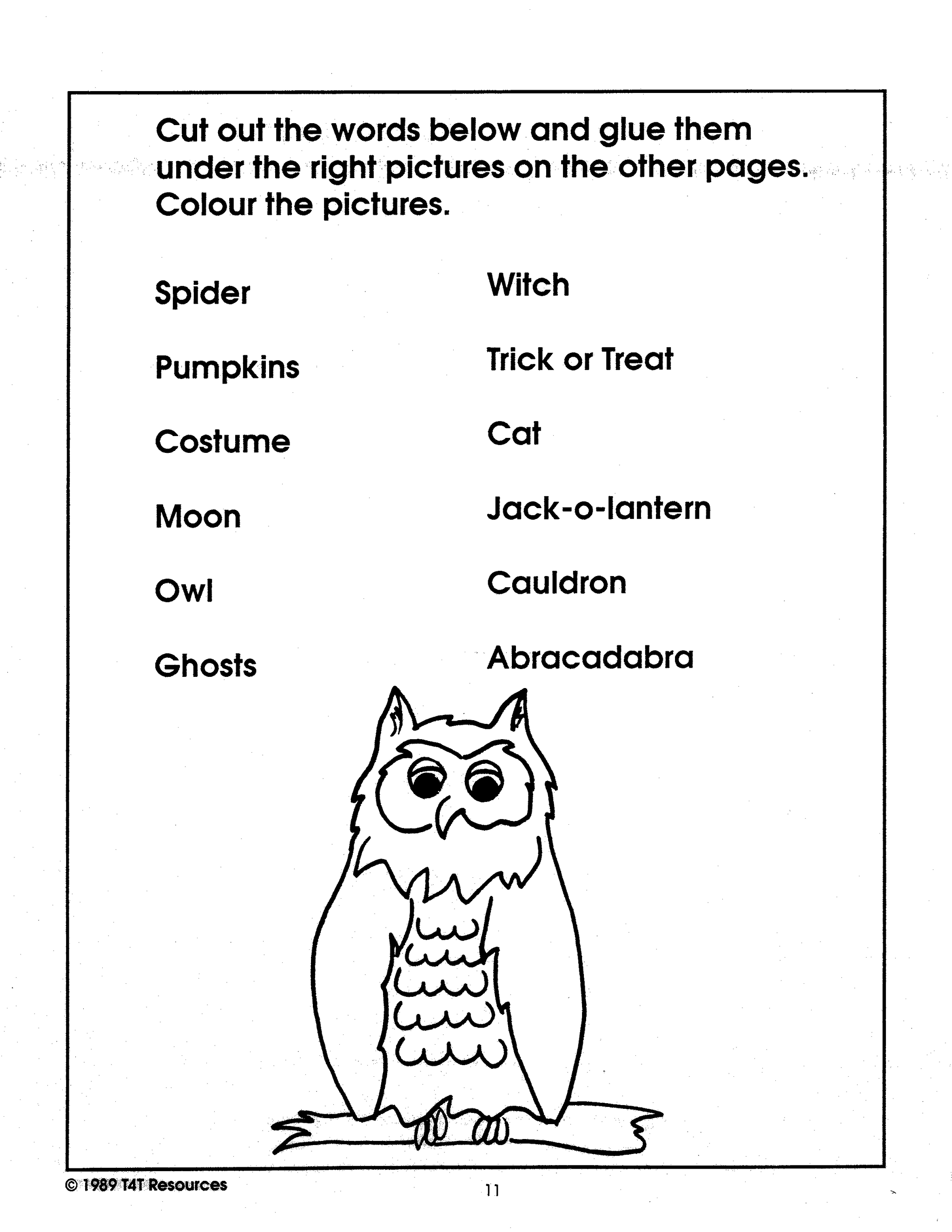 Halloween - An Integrated Theme Unit Grade 1