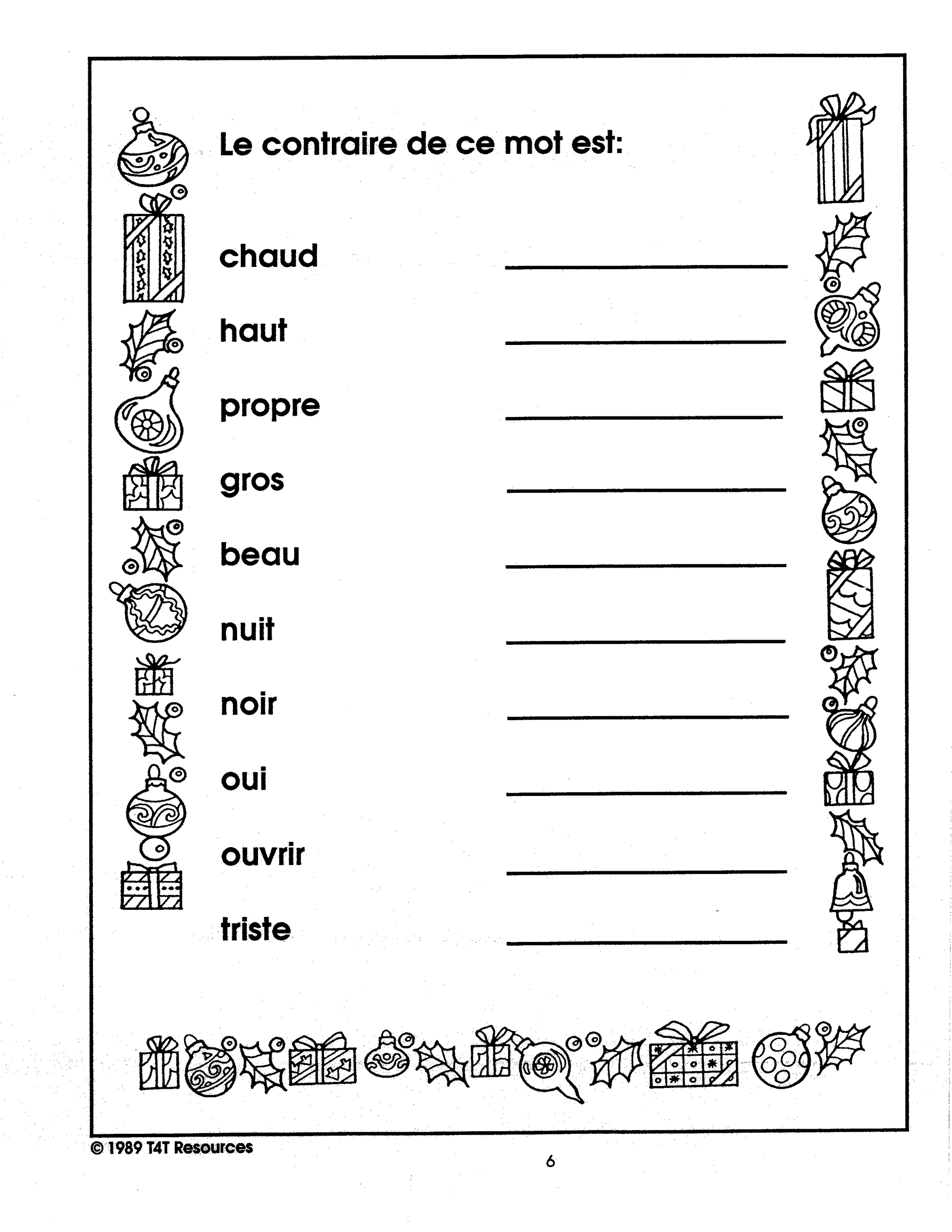 Noël Unité thématique 2e à 3e année