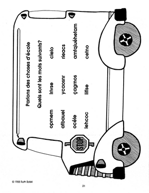 Septembre Unité thématique 2e à 3e année
