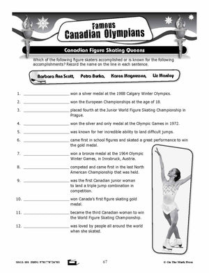 Canadian Figure Skating Queens Gr. 4-8 E-Lesson Plan