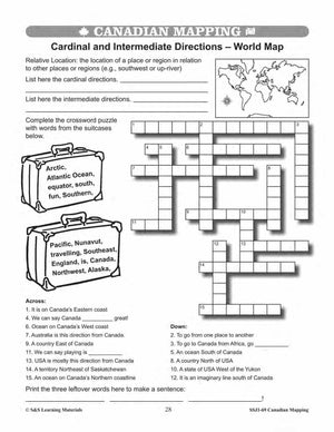 Canadian Mapping Skills Worksheets Grades 5-6
