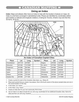Canadian Mapping Skills Worksheets Grades 5-6