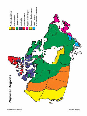 Canadian Mapping Skills Worksheets Grades 5-6