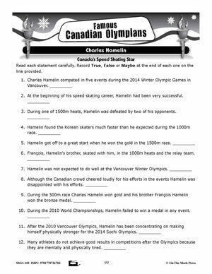 Charles Hamelin Gr. 4-8 E-Lesson Plan