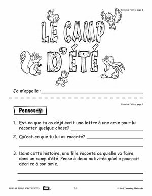 Compréhension de textes de fiction pour filles 1e année