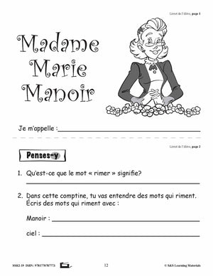 Compréhension de textes de fiction pour filles 1e année