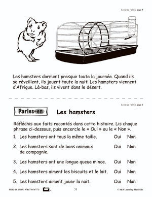 Compréhension de textes informatifs pour filles 1e année