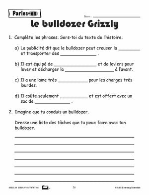 Compréhension de textes informatifs pour garçons 1e année