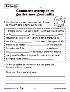 Compréhension de textes informatifs pour garçons 2e année