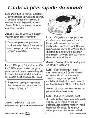 Compréhension de textes informatifs pour garçons 2e année