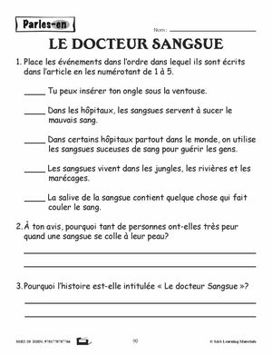 Compréhension de textes informatifs pour garçons 3e année