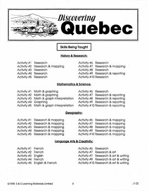 Discover Quebec Grades 5-7