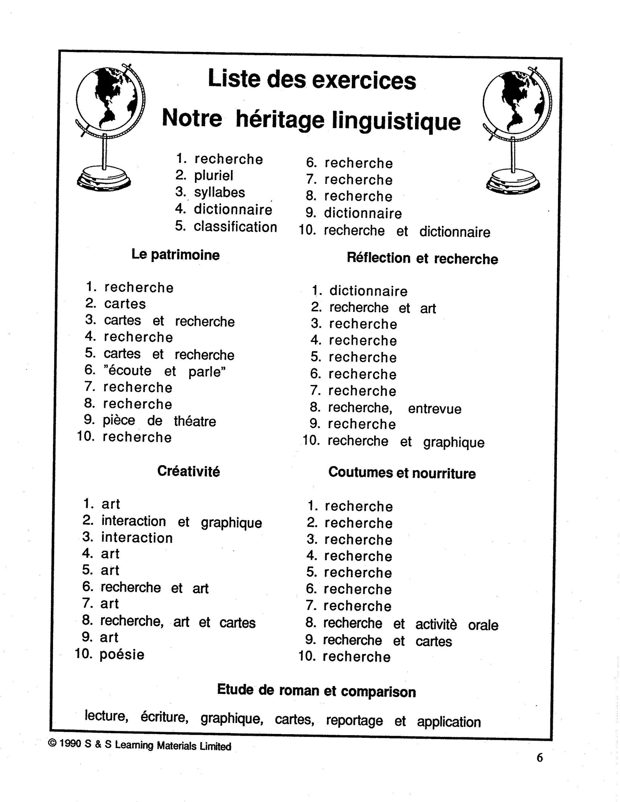 Notre patrimoine mondial  5e à 7e année