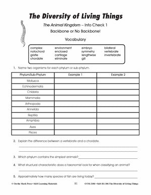 Backbone or No Backbone Lesson Plan Grades 4-6