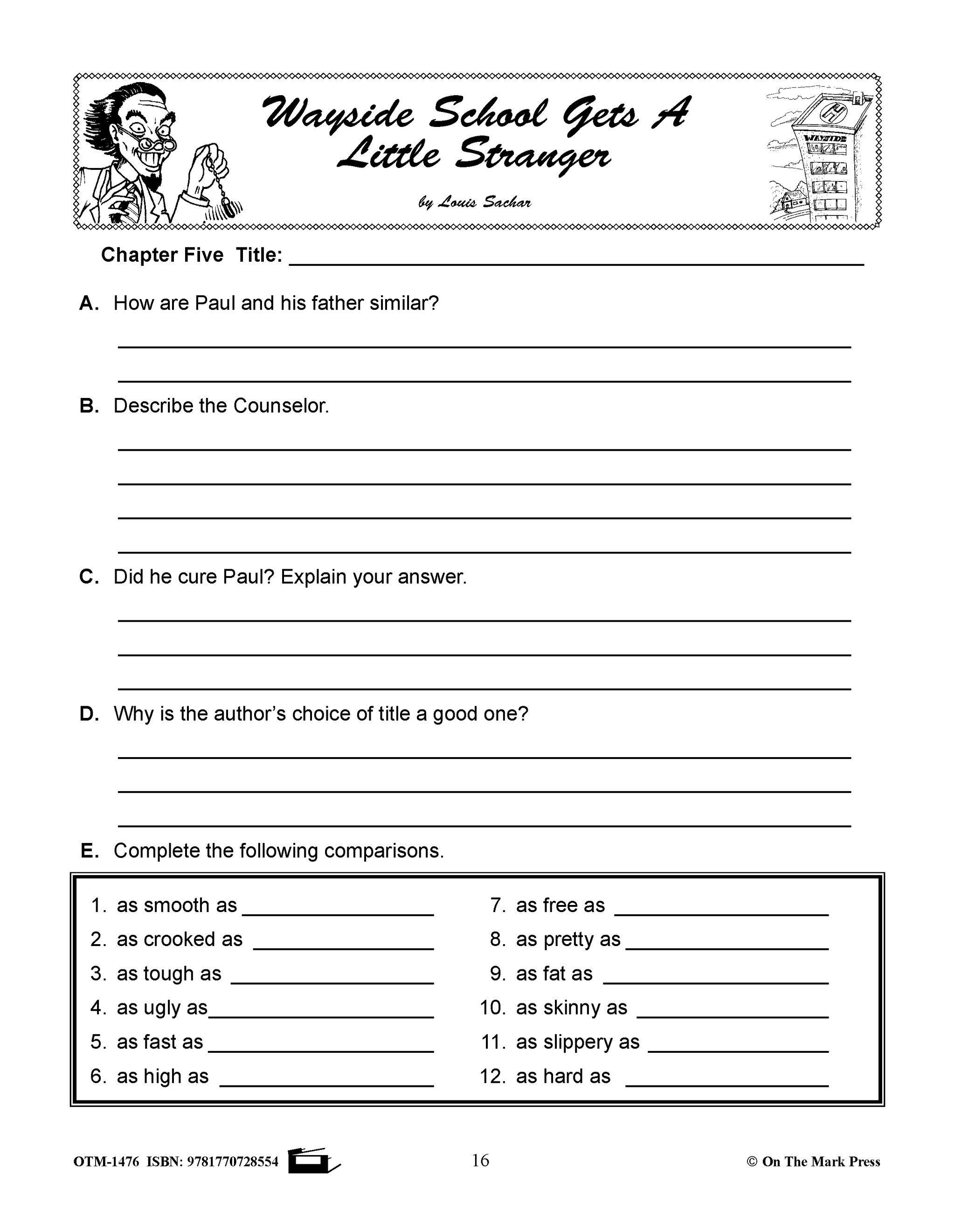 Wayside School 3‑Book Novel Study Bundle