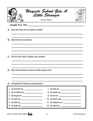 Wayside School 3‑Book Novel Study Bundle