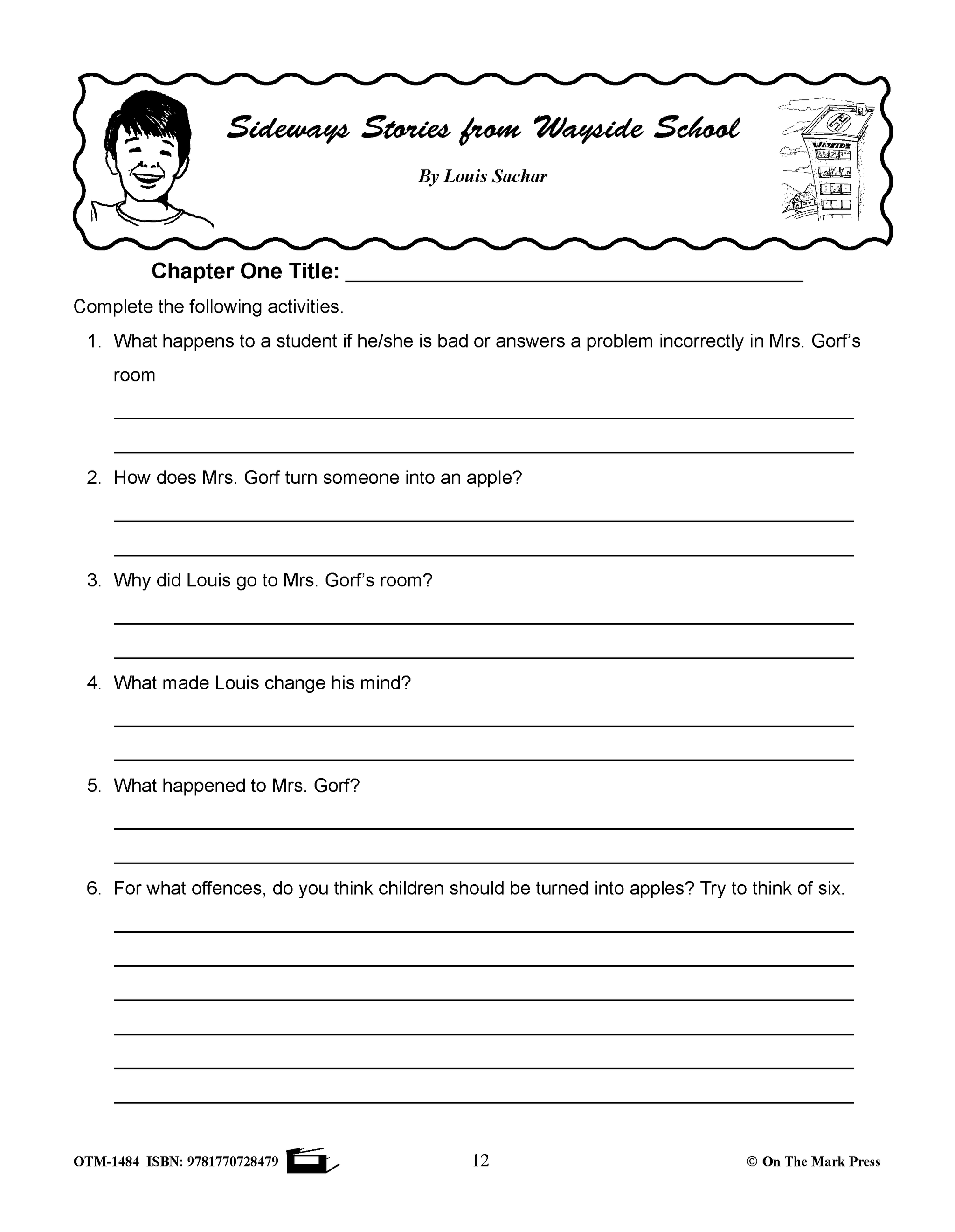 Wayside School 3‑Book Novel Study Bundle
