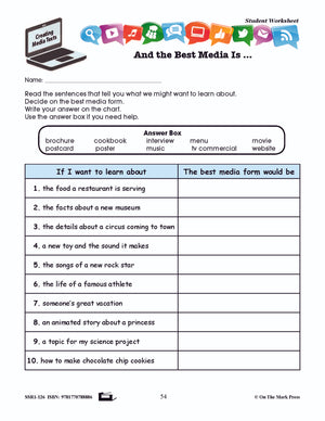 Appropriate Form Of Media Texts Gr. 2-3