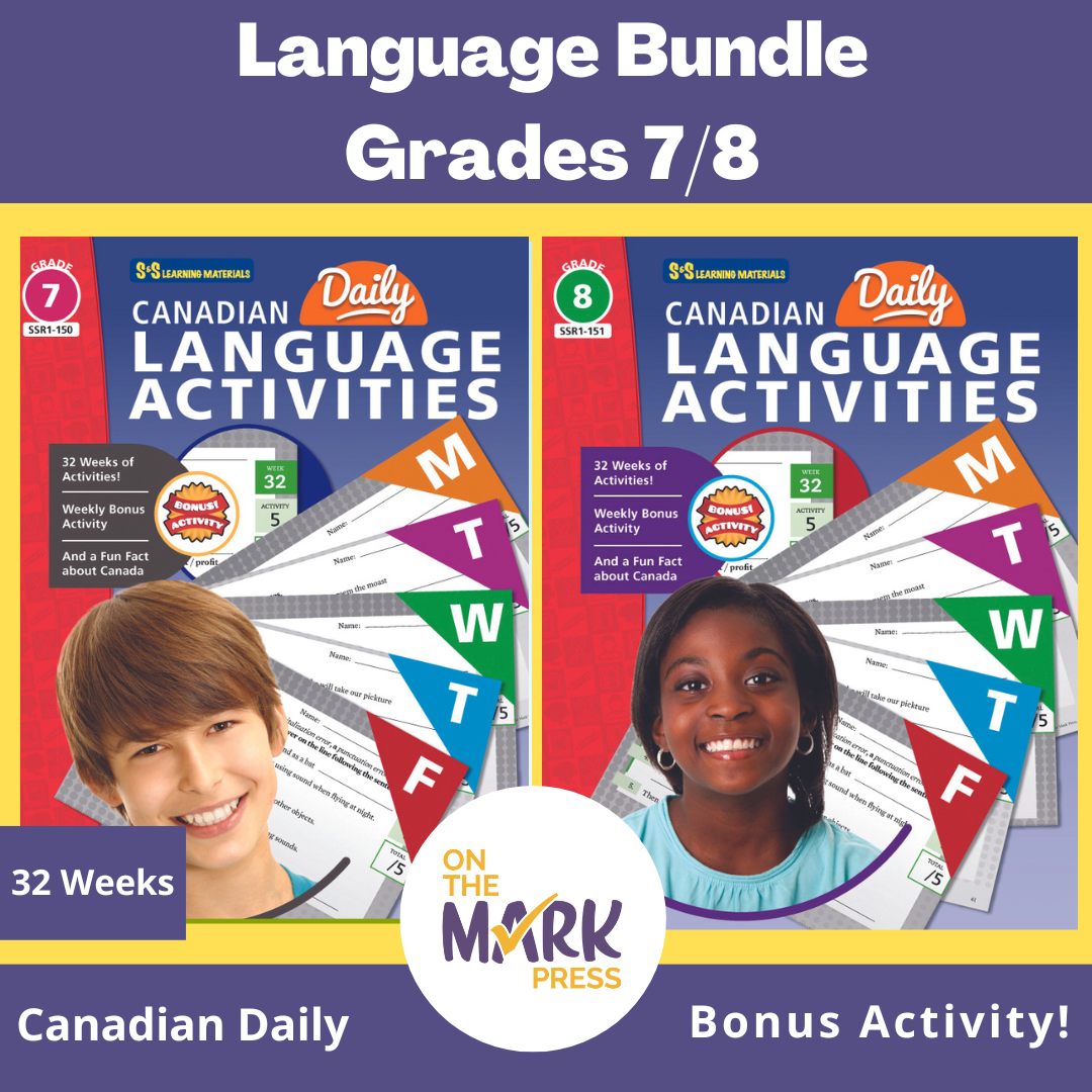 Canadian Language Activities Split Grades 7/8 $avings Bundle!