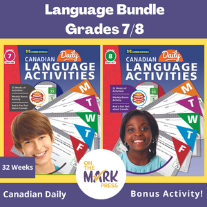 Canadian Language Activities Split Grades 7/8 $avings Bundle!