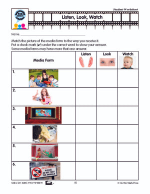 Elements Of Media Forms Gr. K-1 E-Lesson Plan