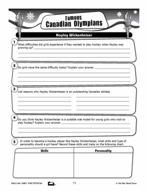 Hayley Wickenheiser Gr. 4-8 E-Lesson Plan