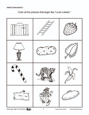 Initial Consonant Letter "L" Lesson # 13 Kindergarten - Grade 1 Lesson Plan