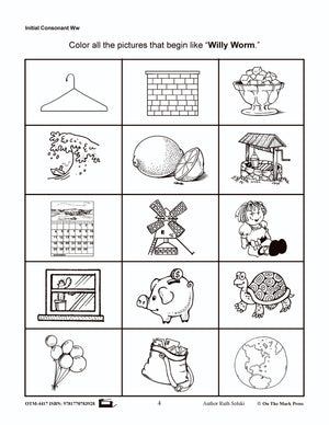 Initial Consonant Letter "W" Lesson # 16 Kindergarten - Grade 1 Lesson Plan