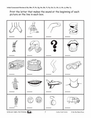 Initial Consonant Letter "Y" Lesson # 19 Kindergarten - Grade 1 Lesson Plan